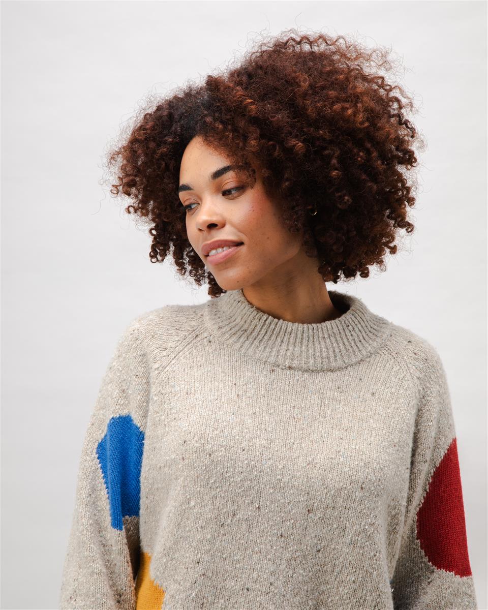 BRAVA Perkins Raglan Wool Sweater Multicolor