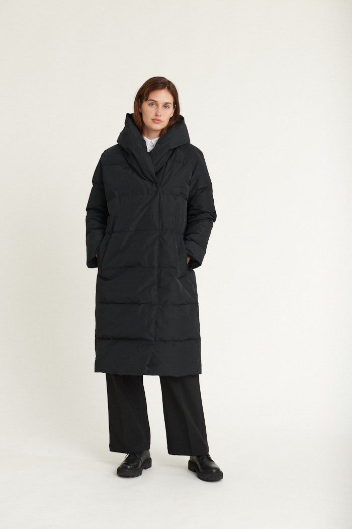 BASIC APPAREL Tenna Shawl Collar Coat black