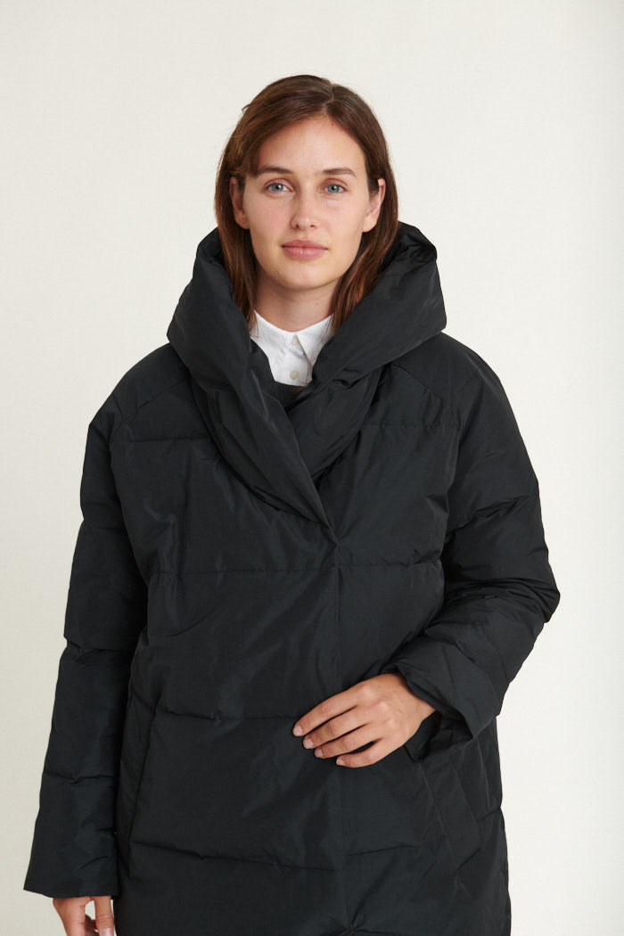 Black shawl collar coat on sale