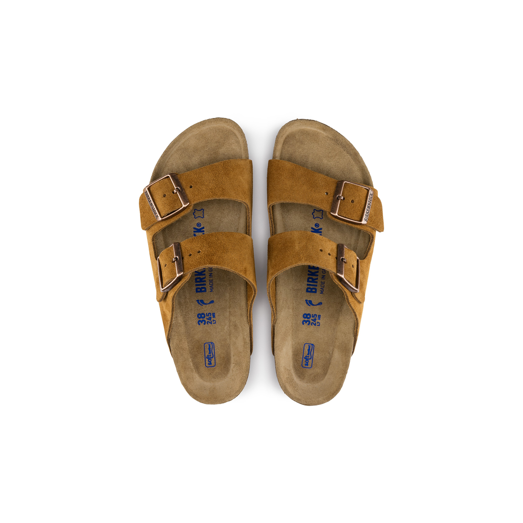 BIRKENSTOCK Arizona Sfb Nubuck Leather Suede schmale Weite mink Fairfitters